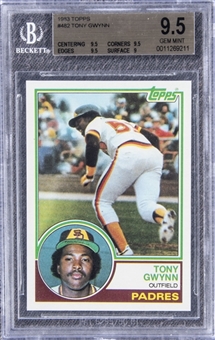 1983 Topps #482 Tony Gwynn Rookie Card - BGS GEM MINT 9.5